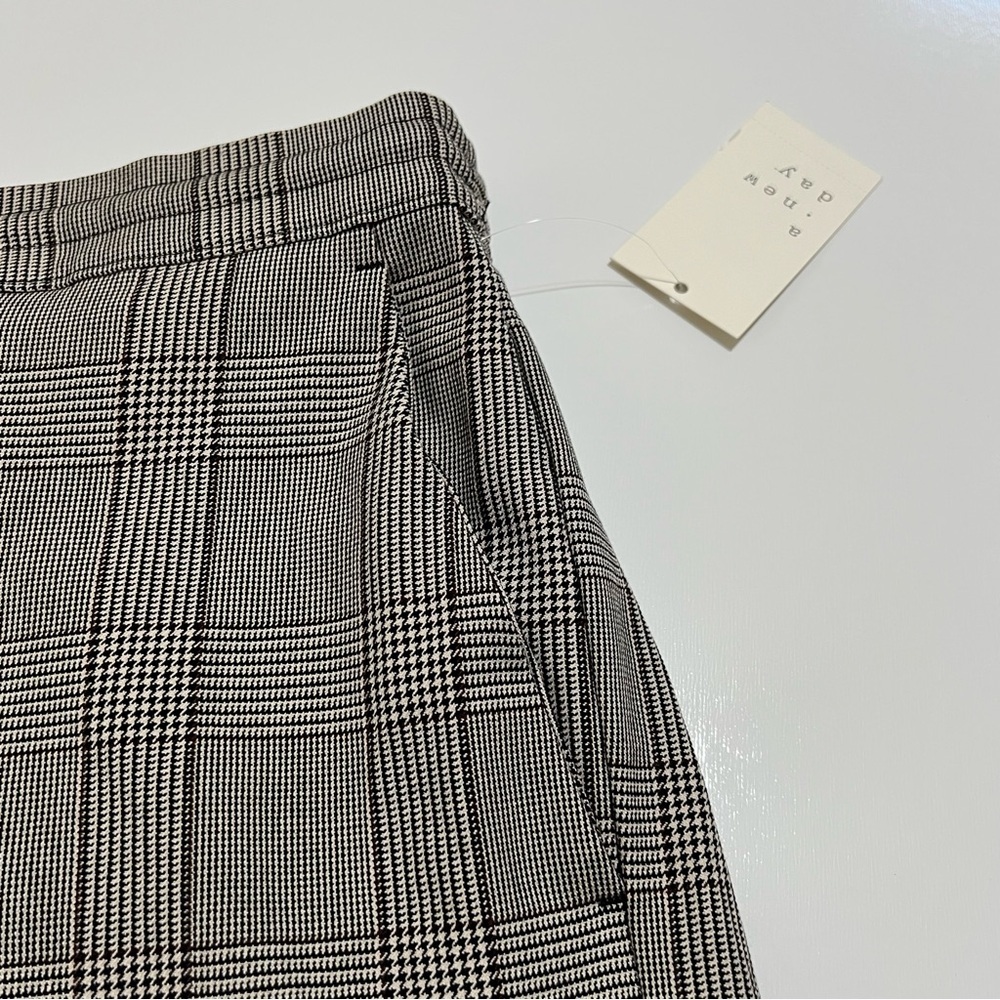 NWT a new day Size XXL Wide Leg Drawstring Plaid Pants - Brown - Picture 8 of 12